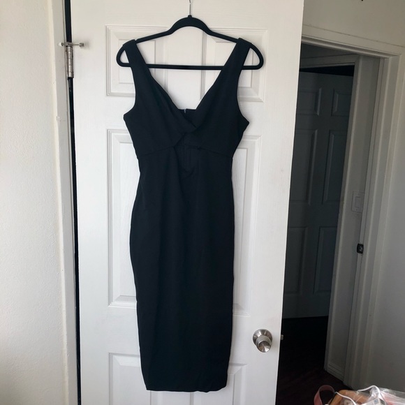 THE FASHION POET Cutout Fitted Dress Black XL - Picture 2 of 9